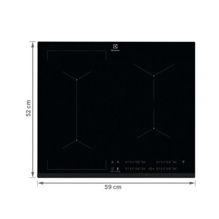 Cooktop 4 Bocas Indução com Unicook Timer Vidro Preto 220V Painel Touch IE60P Electrolux